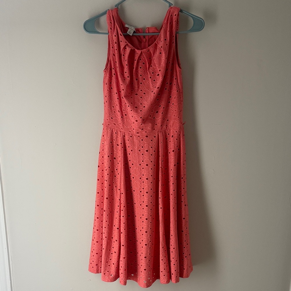 London Style Coral Midi Dress
